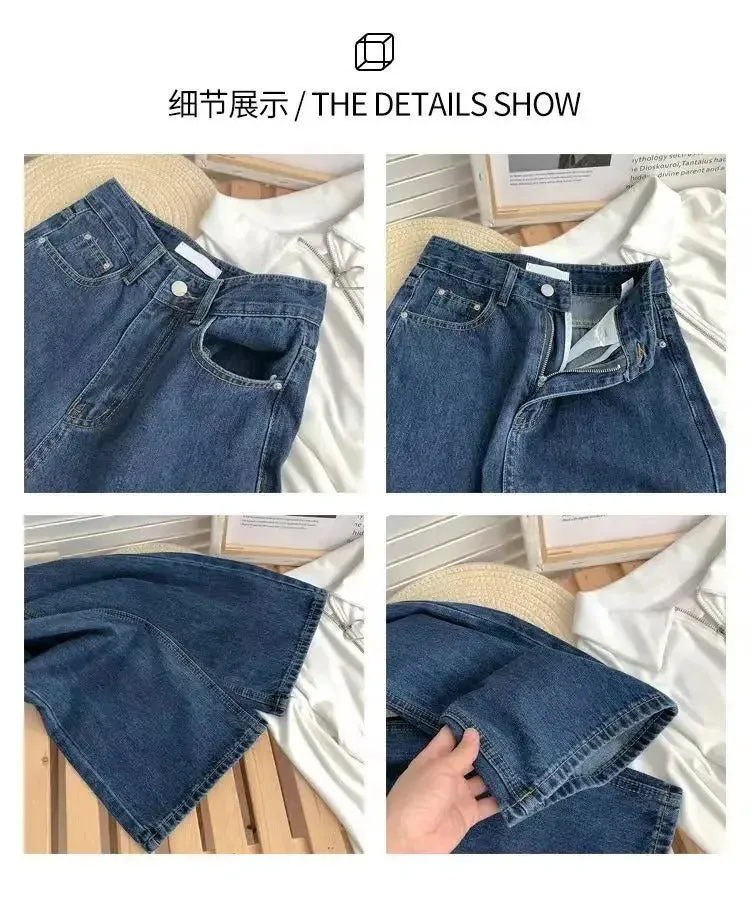 2024 new women's denim women's jeans miscellaneous straight pants are comfortable, exquisite and slim