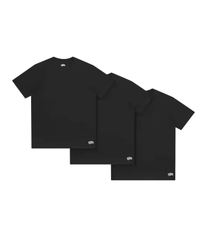 3-PACK TEES - BLACK