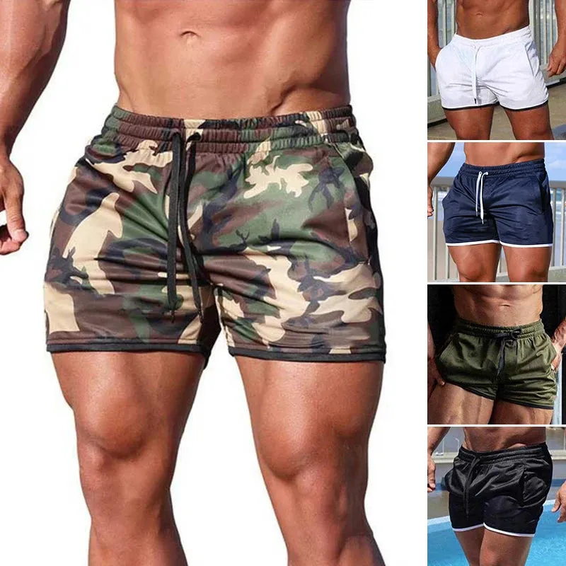 Aidase Summer Running Shorts Men Breathable Casual Sport Jogging Fitness Shorts Quick Dry Beach Male Short Pants