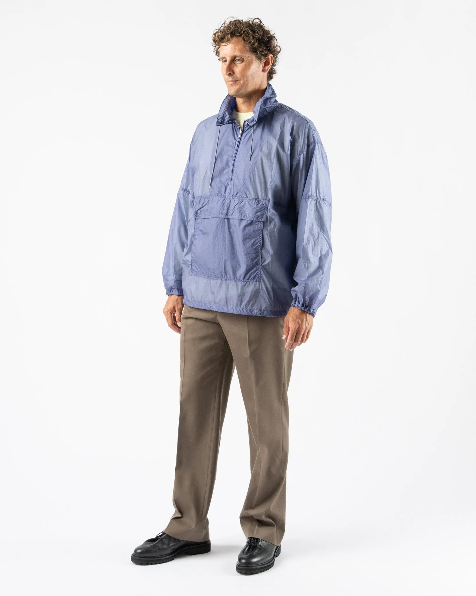 Auralee Washed Super Light Airy Anorak in Light Purple