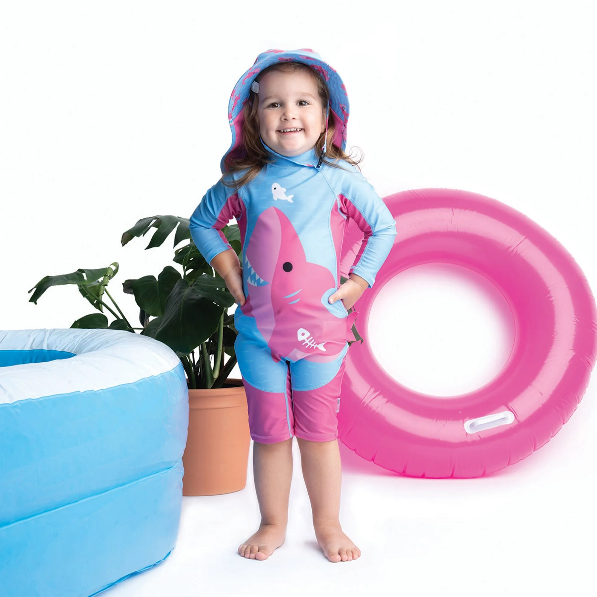 Baby   Toddler UPF50  Rashguard One Piece Swimsuit - Sophie the Shark