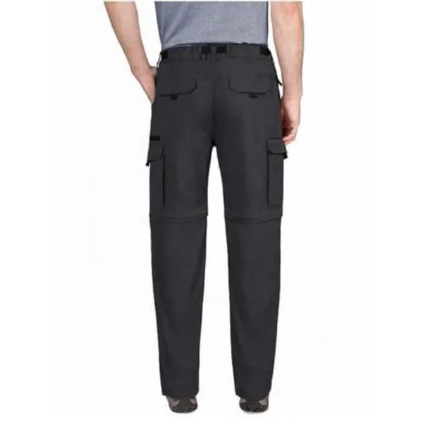 BC Clothing Men's Convertible Pant with Stretch Charcoal