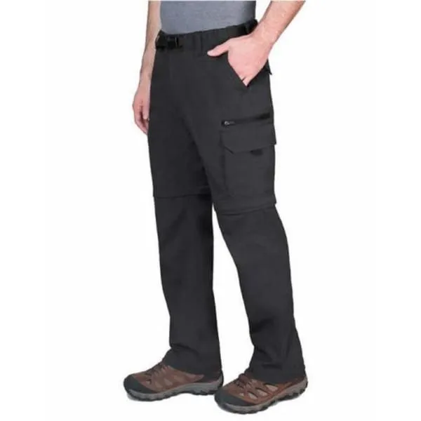 BC Clothing Men's Convertible Pant with Stretch Charcoal