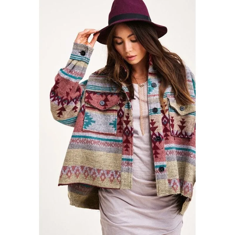 Boho aztec jacket