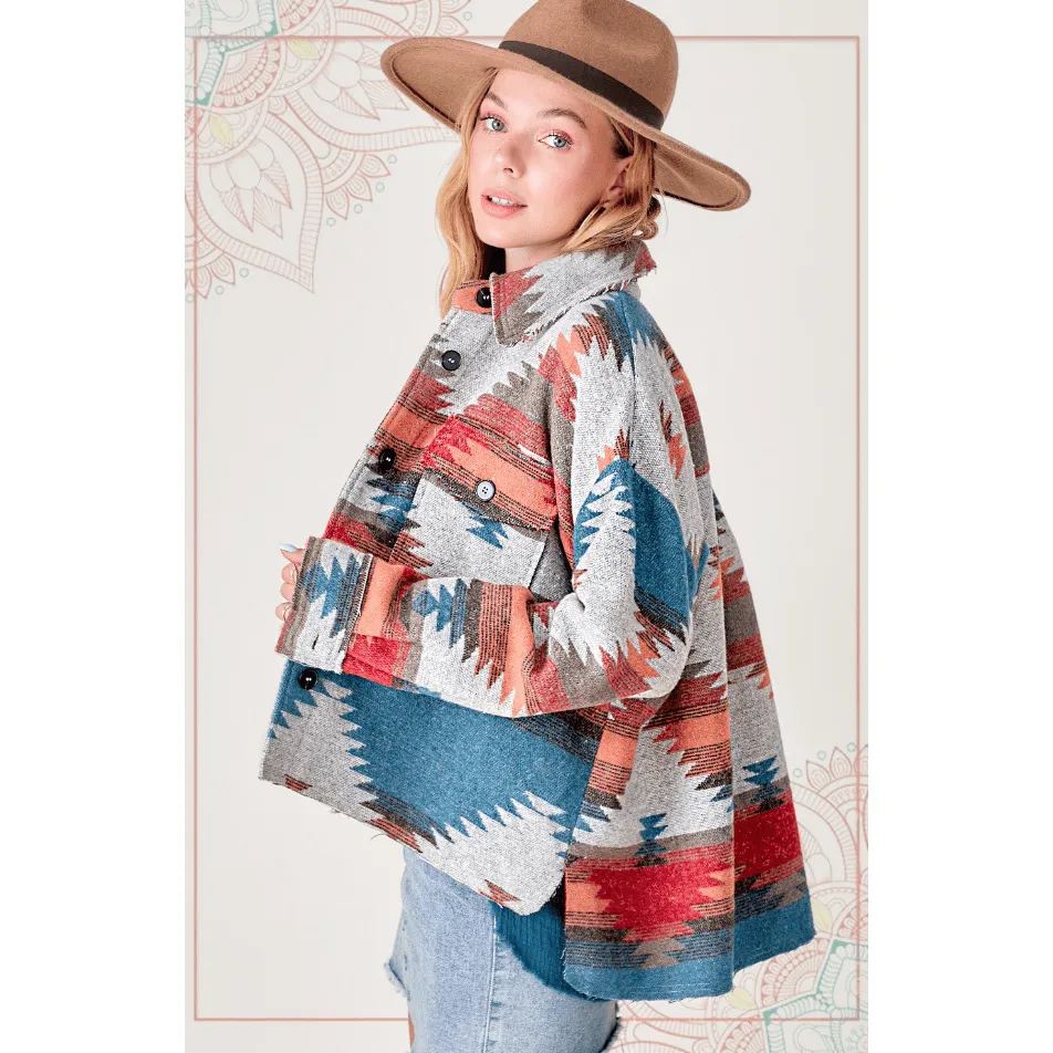 Boho aztec jacket