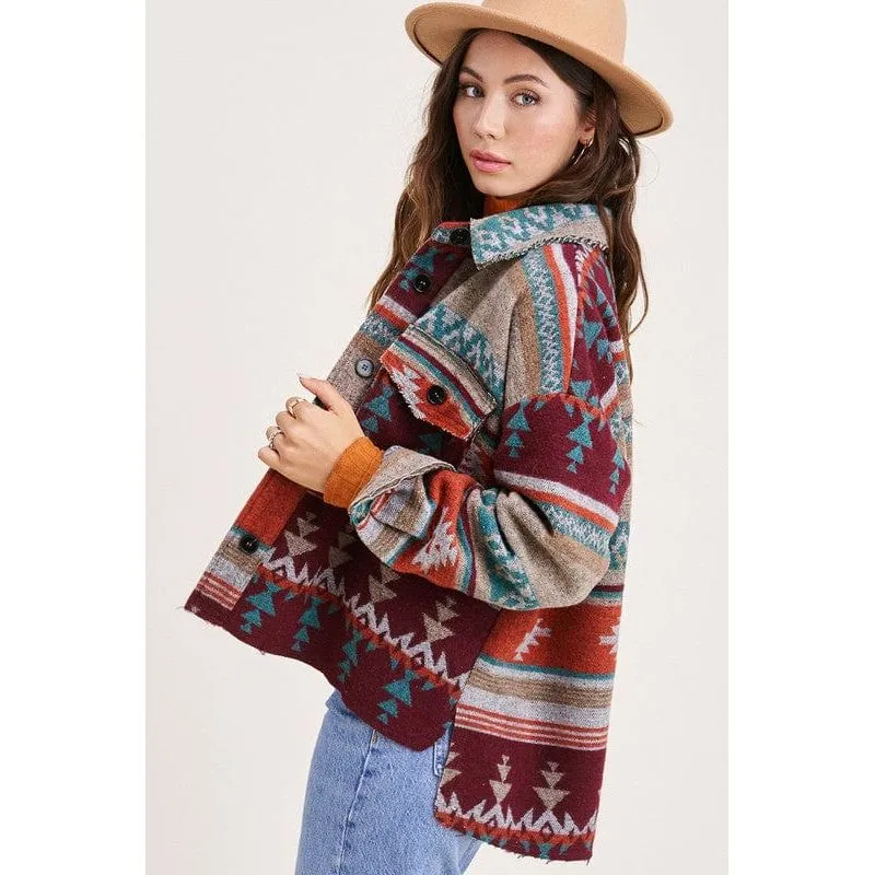 Boho aztec jacket