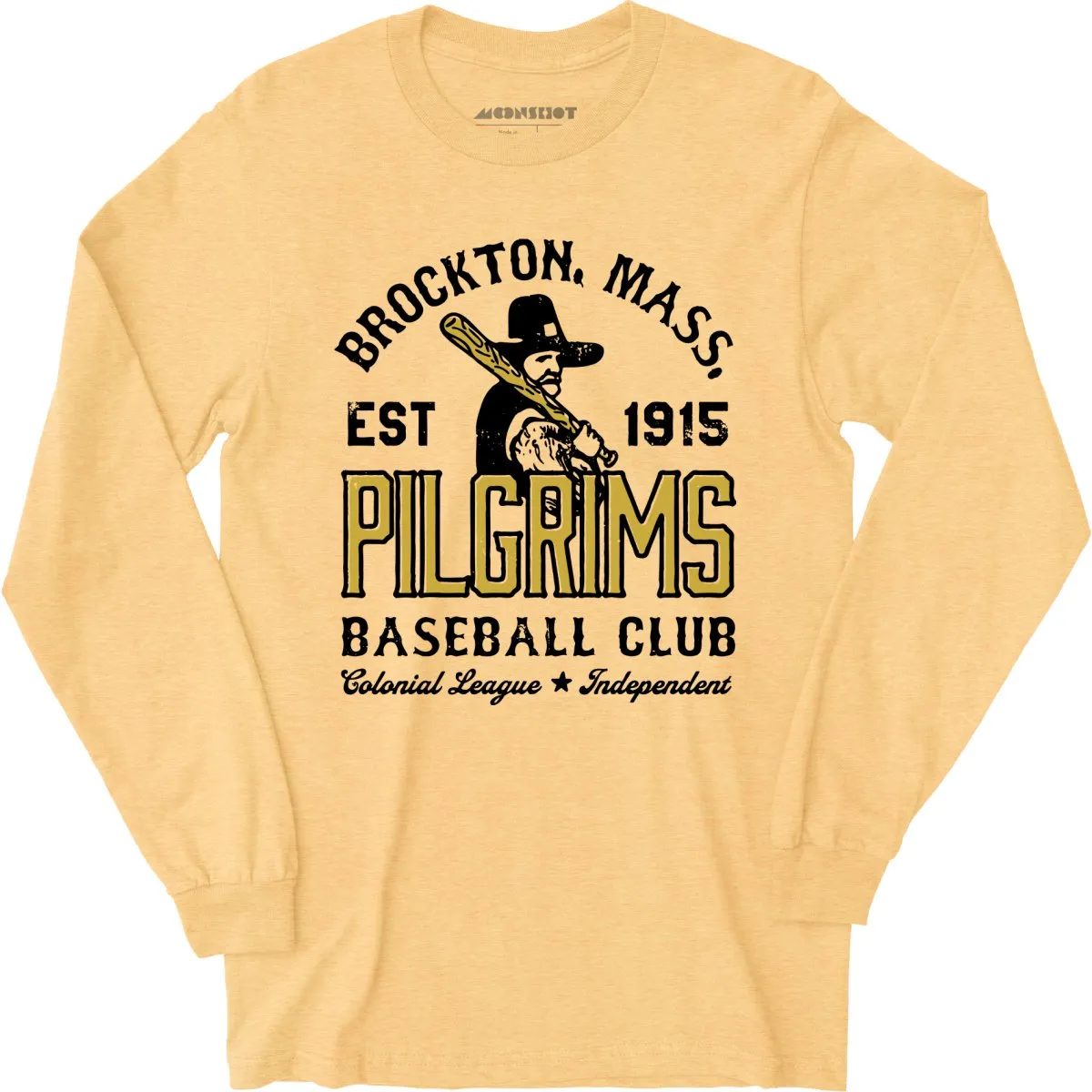 Brockton Pilgrims - Massachusetts - Vintage Defunct Baseball Teams - Long Sleeve T-Shirt