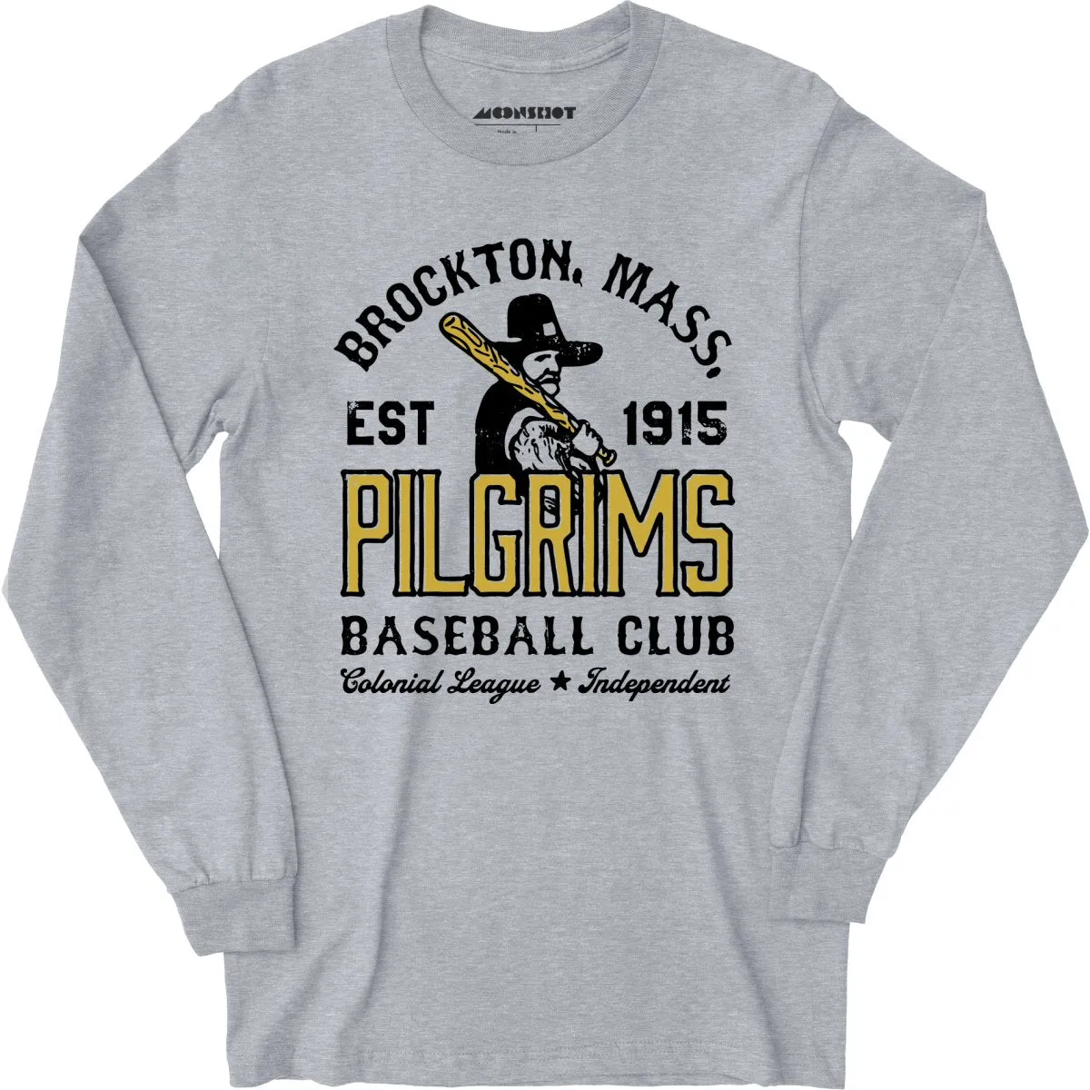 Brockton Pilgrims - Massachusetts - Vintage Defunct Baseball Teams - Long Sleeve T-Shirt