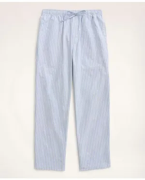 Brooks Brothers Men's Cotton Oxford Stripe Lounge Pants Blue