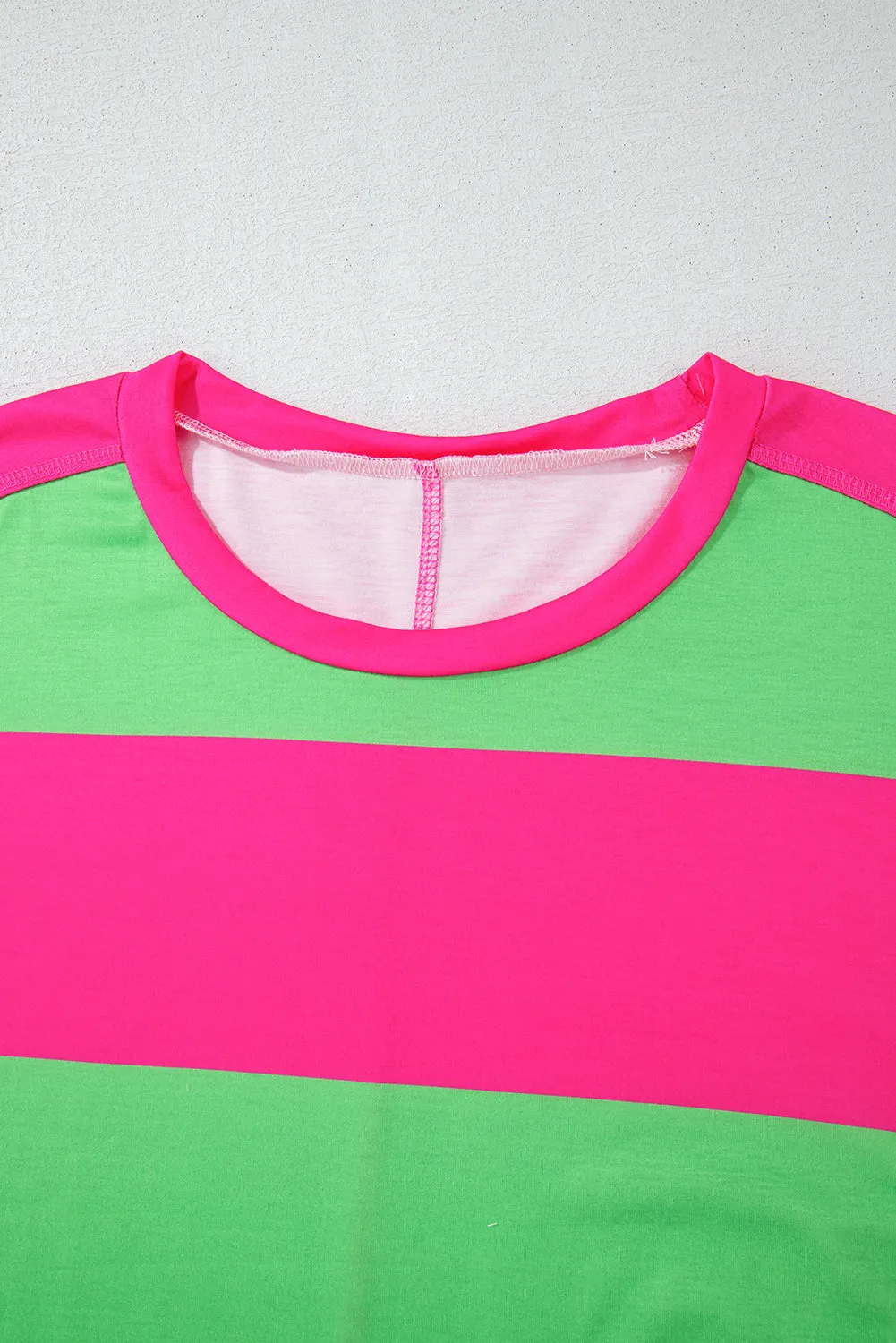 Compare and Contrast Top (pink/green)