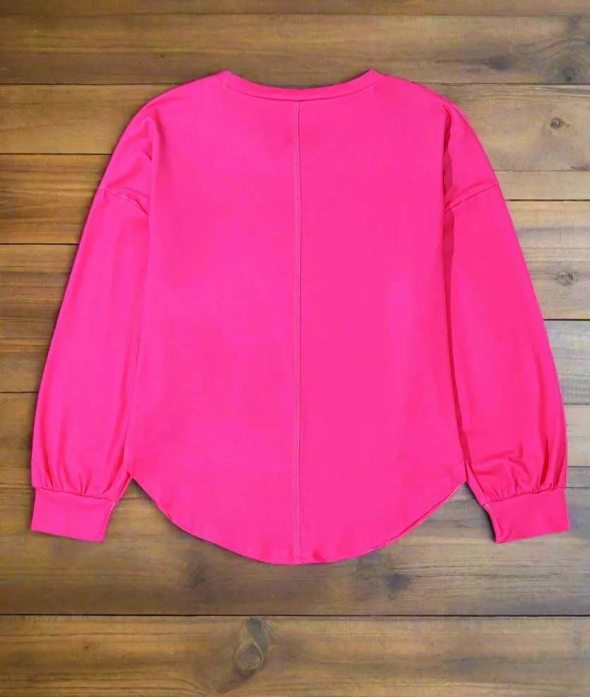 Compare and Contrast Top (pink/green)