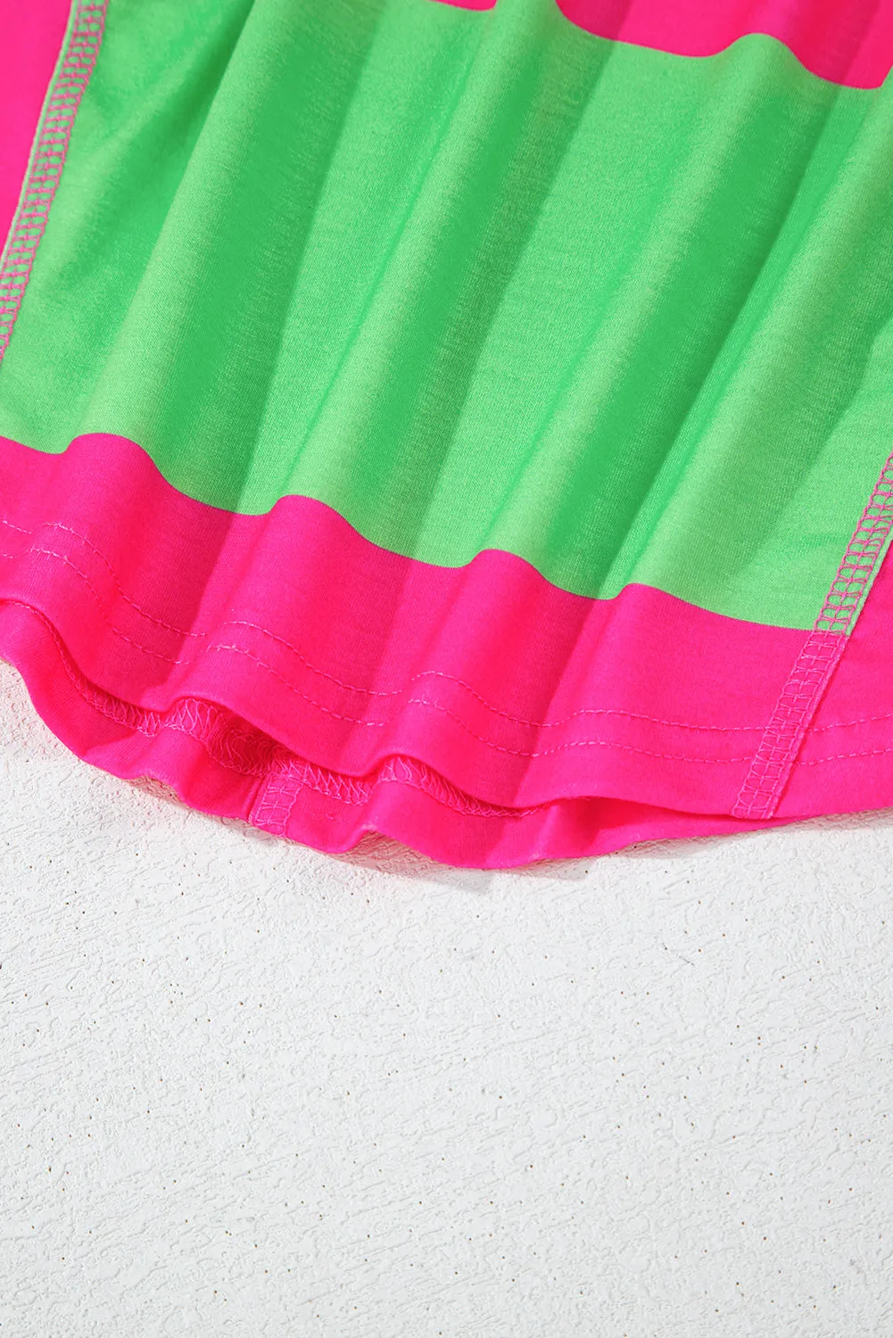 Compare and Contrast Top (pink/green)