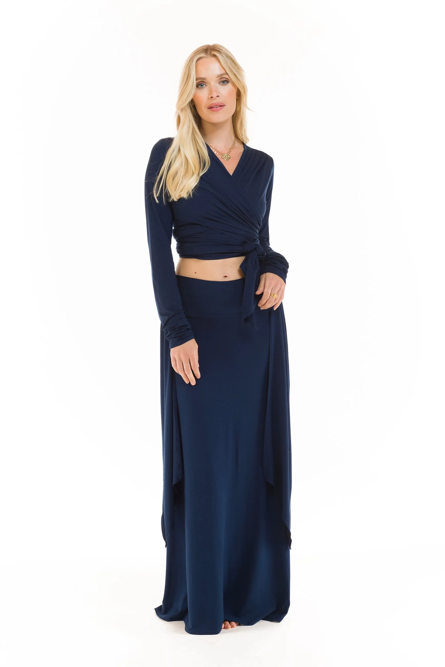 DRAPE SHRUG NAVY