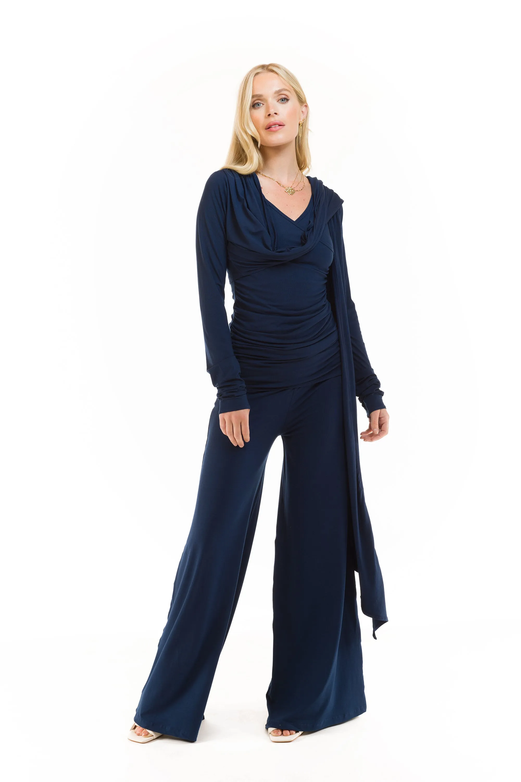 DRAPE SHRUG NAVY