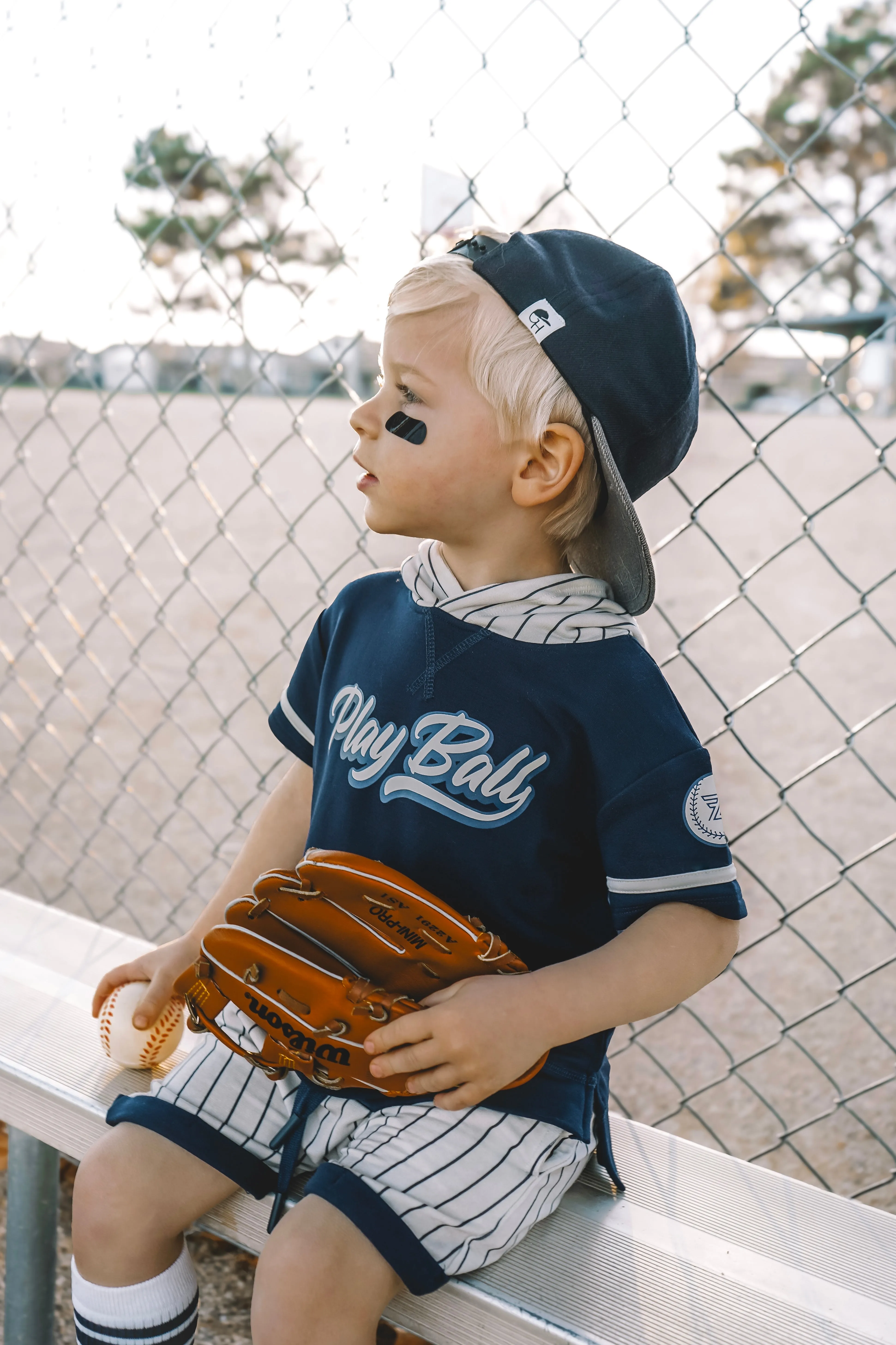 Field of Dreams Blue Hoodie Shorts Set