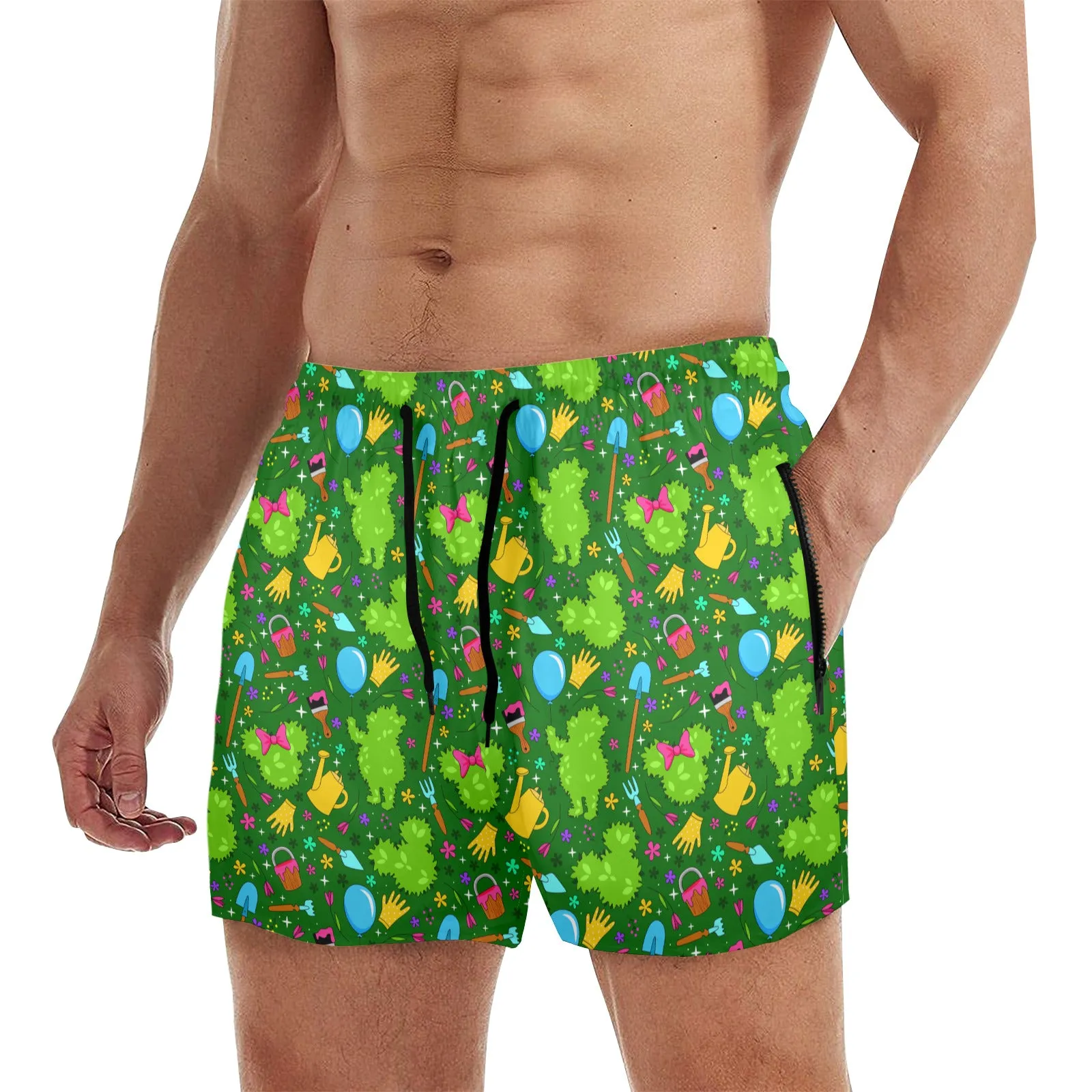 Flower And Garden Men's Quick Dry Athletic Shorts