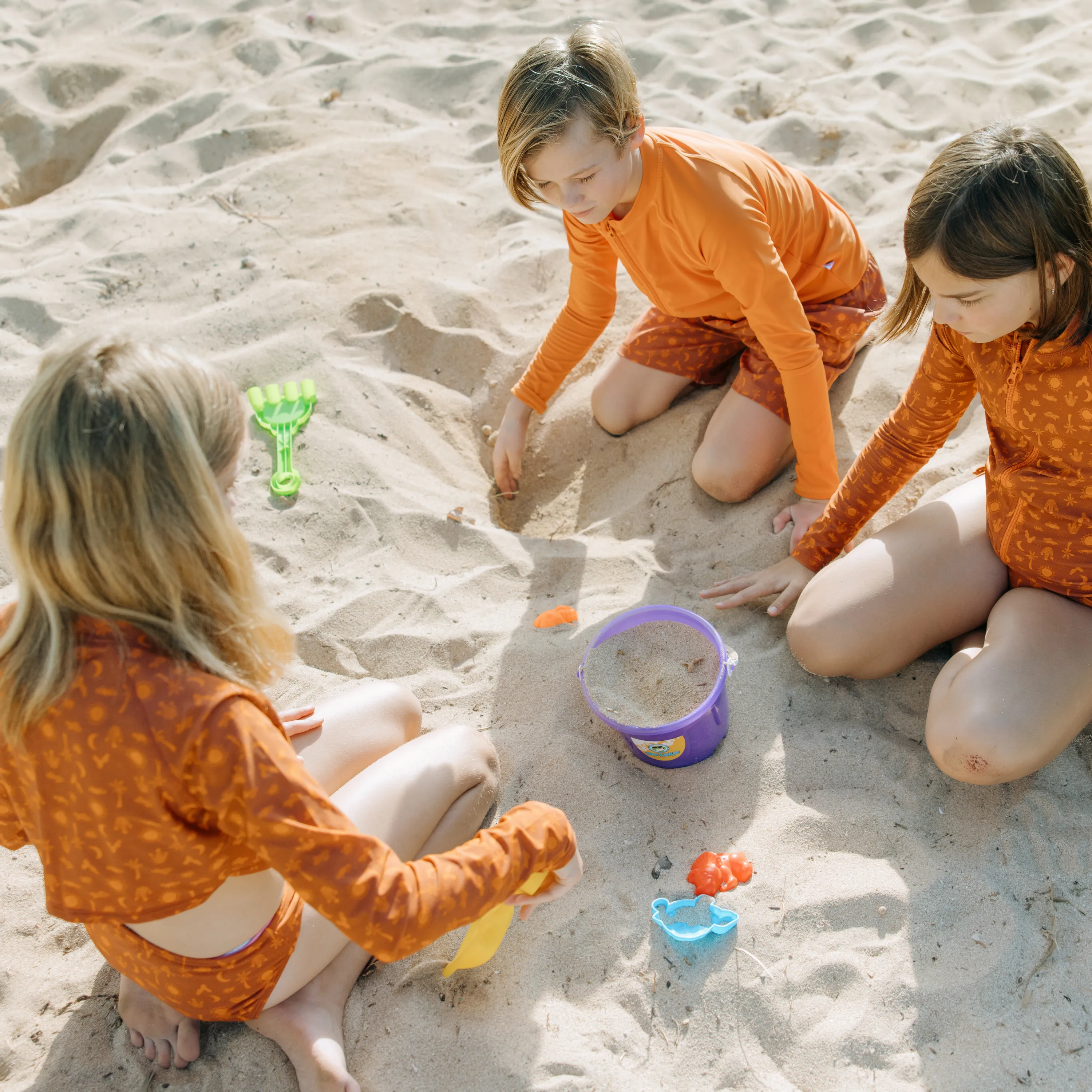 Girls Long Sleeve Crop Rash Guard | "Desert"