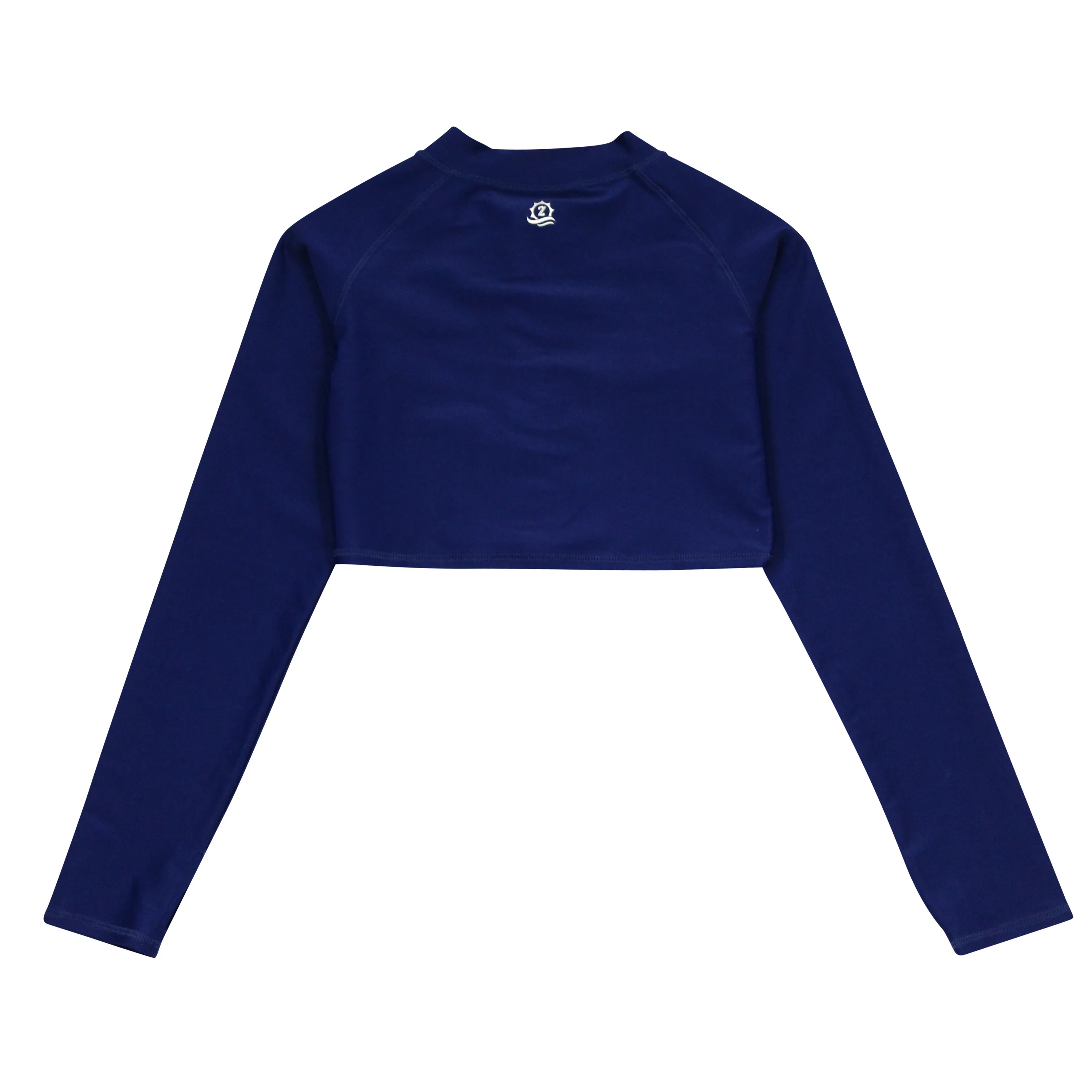 Girls Long Sleeve Crop Rash Guard | "Navy"