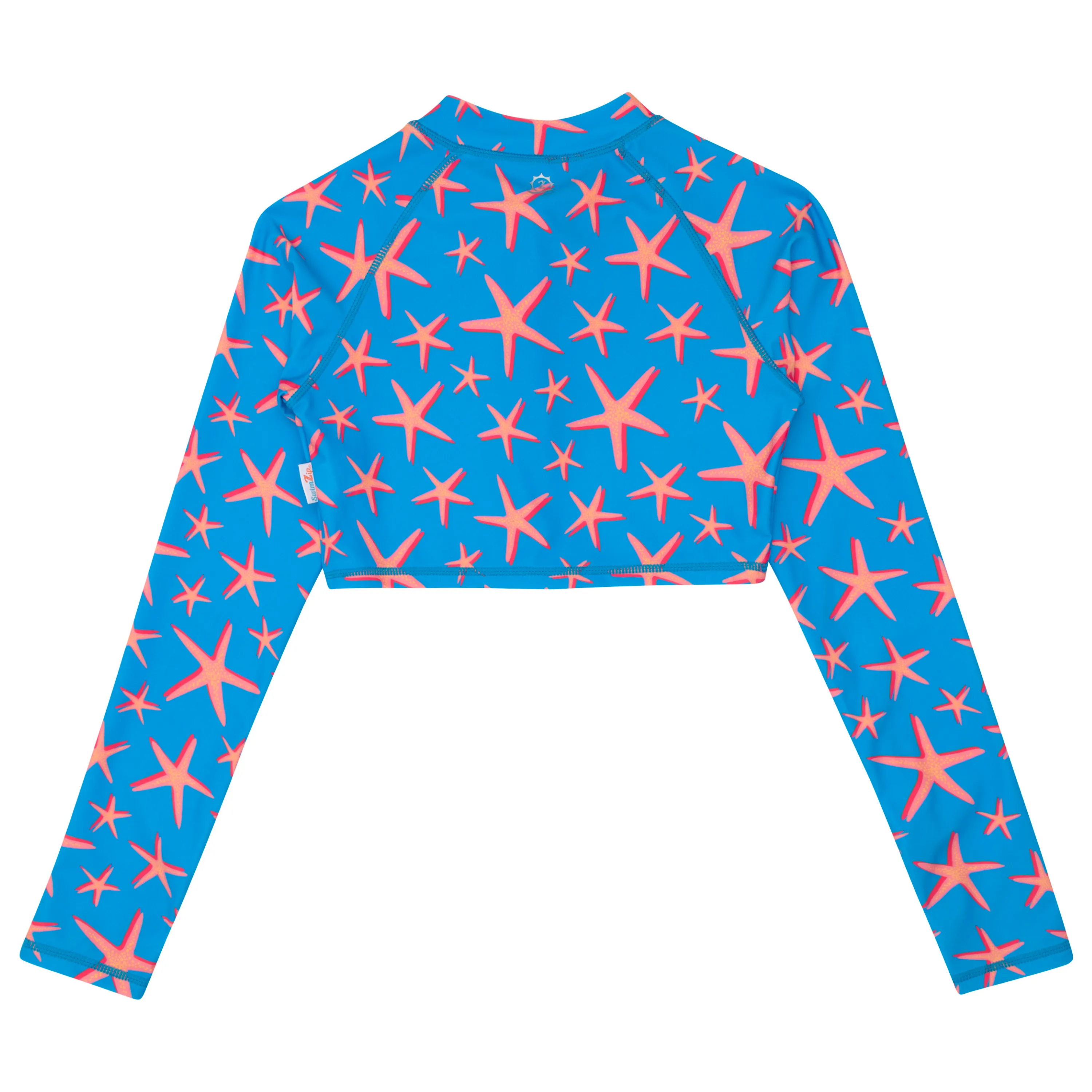 Girls Long Sleeve Crop Rash Guard | "Starfish"