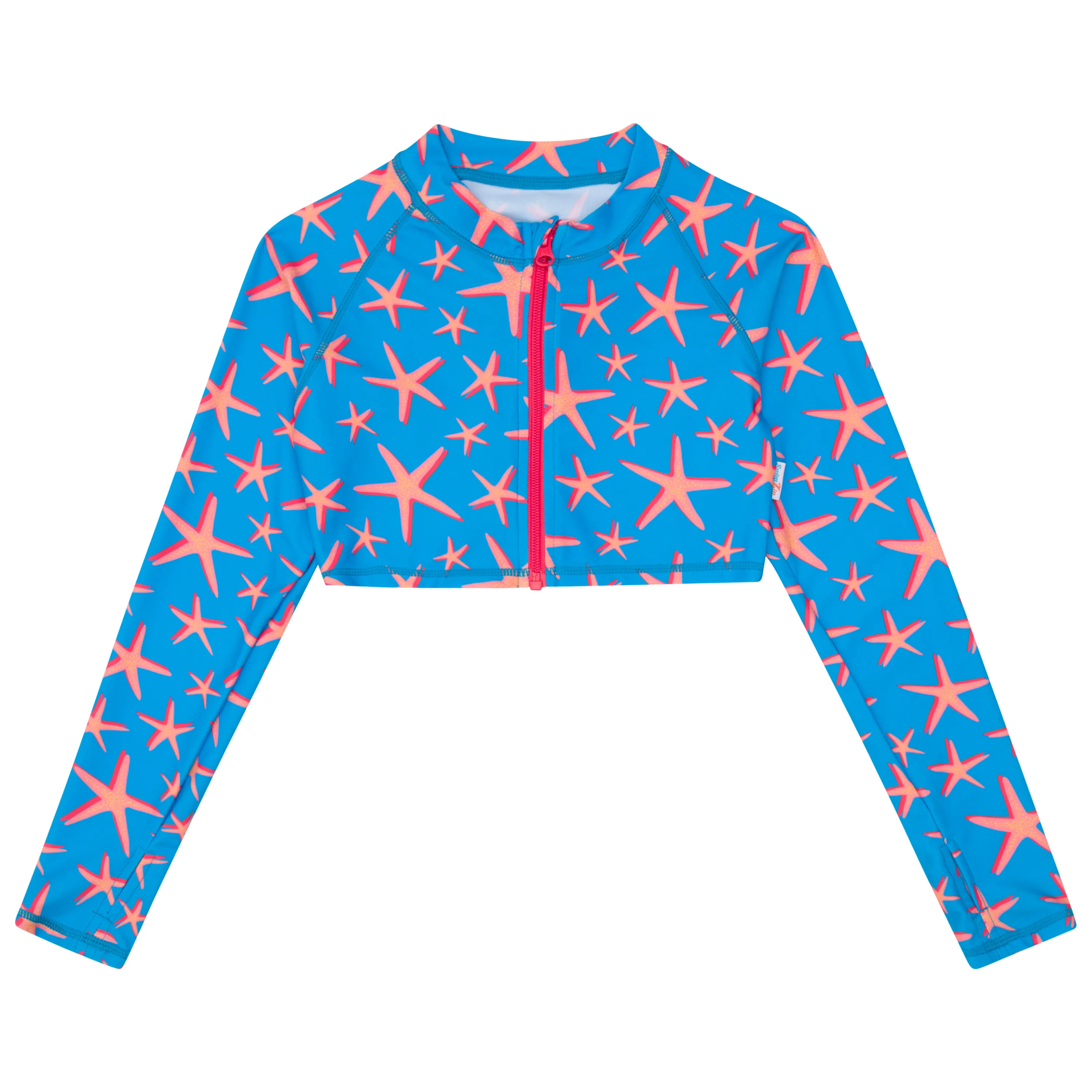 Girls Long Sleeve Crop Rash Guard | "Starfish"