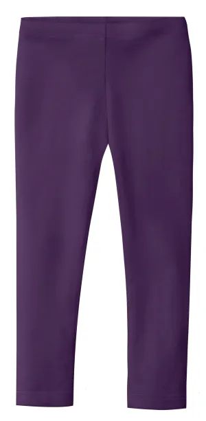 Girls Soft Organic Cotton Leggings | Purple