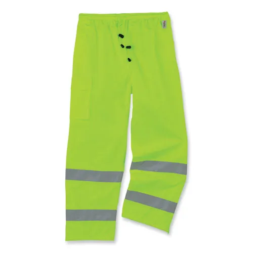 Glowear 8915 Class E Hi-vis Rain Pants, 4x-large, Lime, Ships In 1-3 Business Days