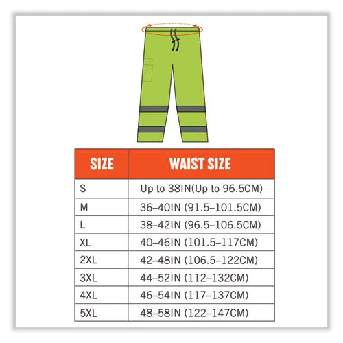 Glowear 8915 Class E Hi-vis Rain Pants, 4x-large, Lime, Ships In 1-3 Business Days