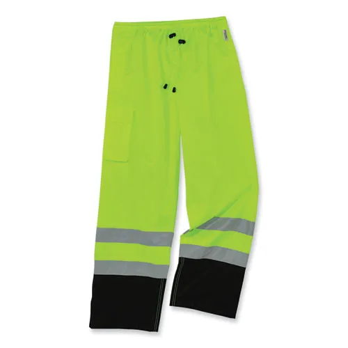 Glowear 8915bk Class E Hi-vis Rain Pants Black Bottom, 2x-large, Lime, Ships In 1-3 Business Days