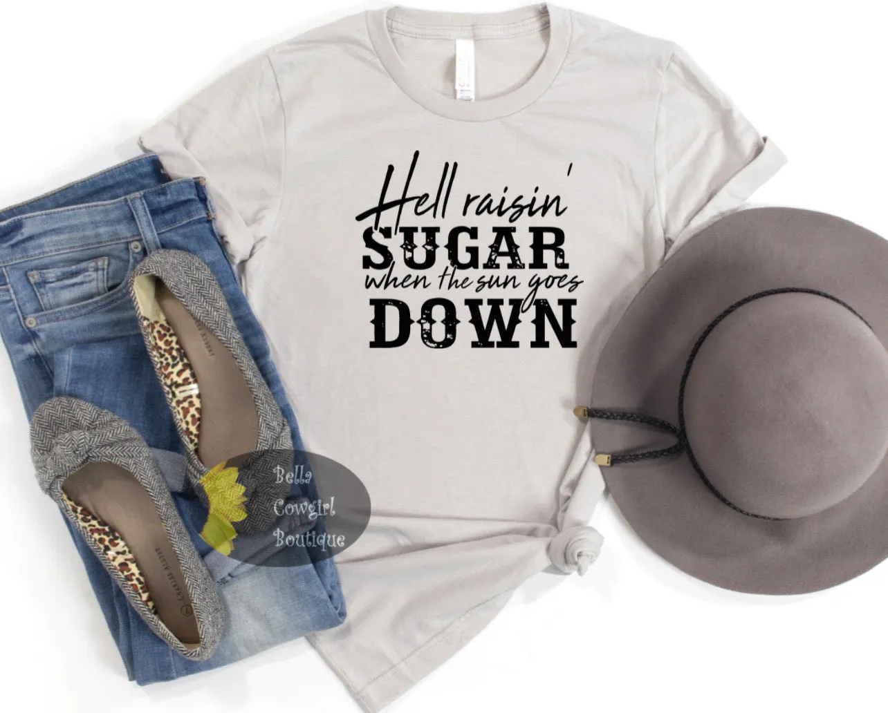 Hell Raisin' Sugar When The Sun Goes Down Country Music T-Shirt