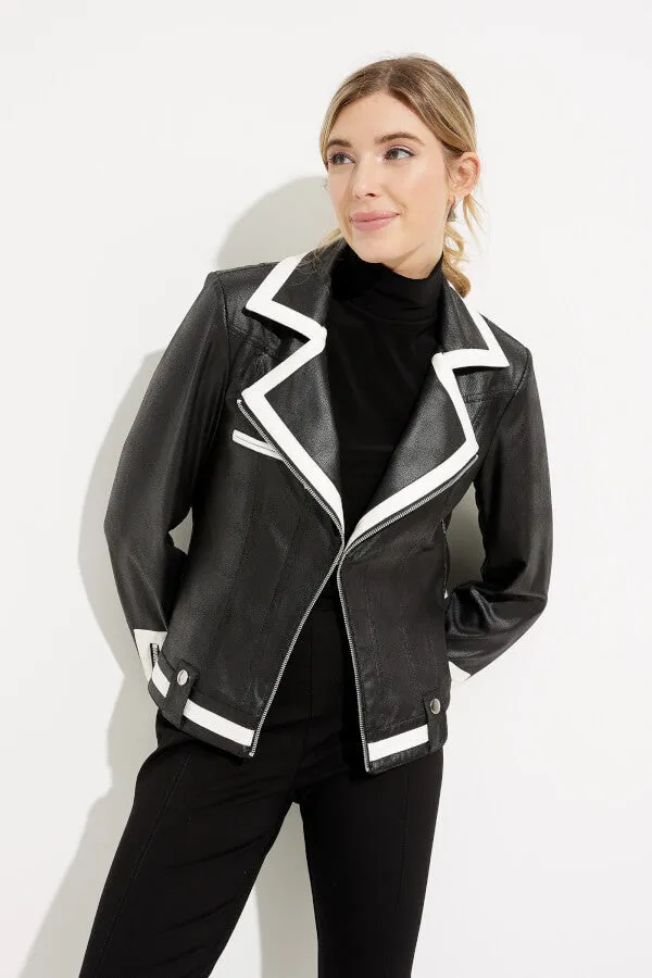 Joseph Ribkoff, 233909 Contrast Moto Jacket