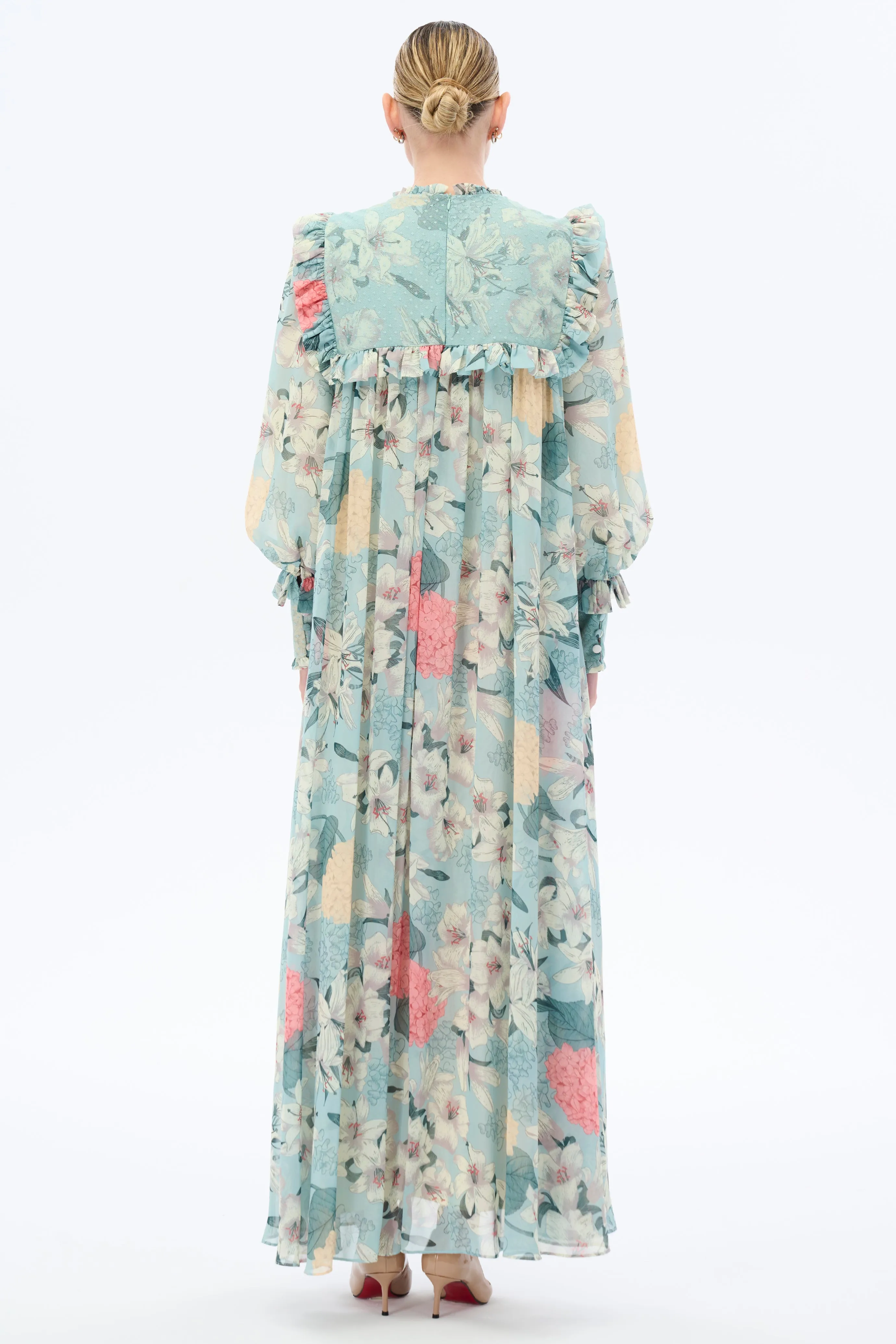 Julia Floral Maxi Dress with Long Sleeves