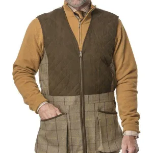 Laksen Mens Grouse Tweed Shooting Vest - Glenogil