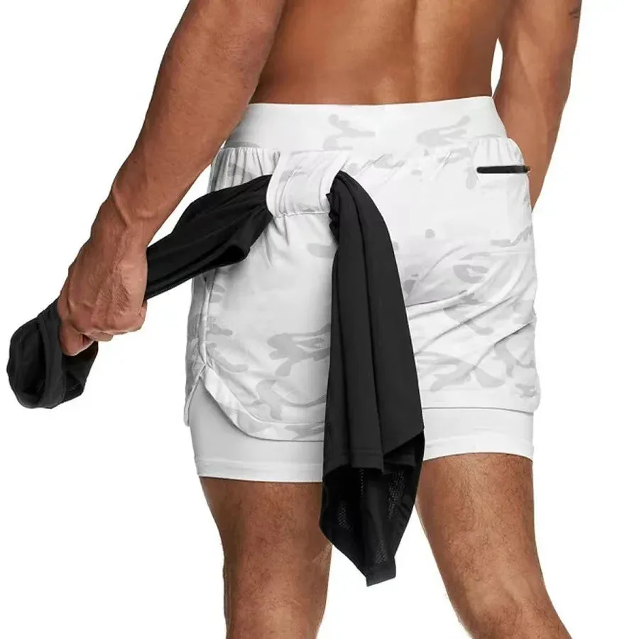 Men's 2-in-1 Quick Dry Running & Gym Shorts