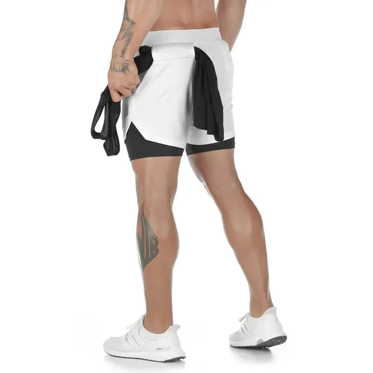 Men's 2-in-1 Quick Dry Running & Gym Shorts