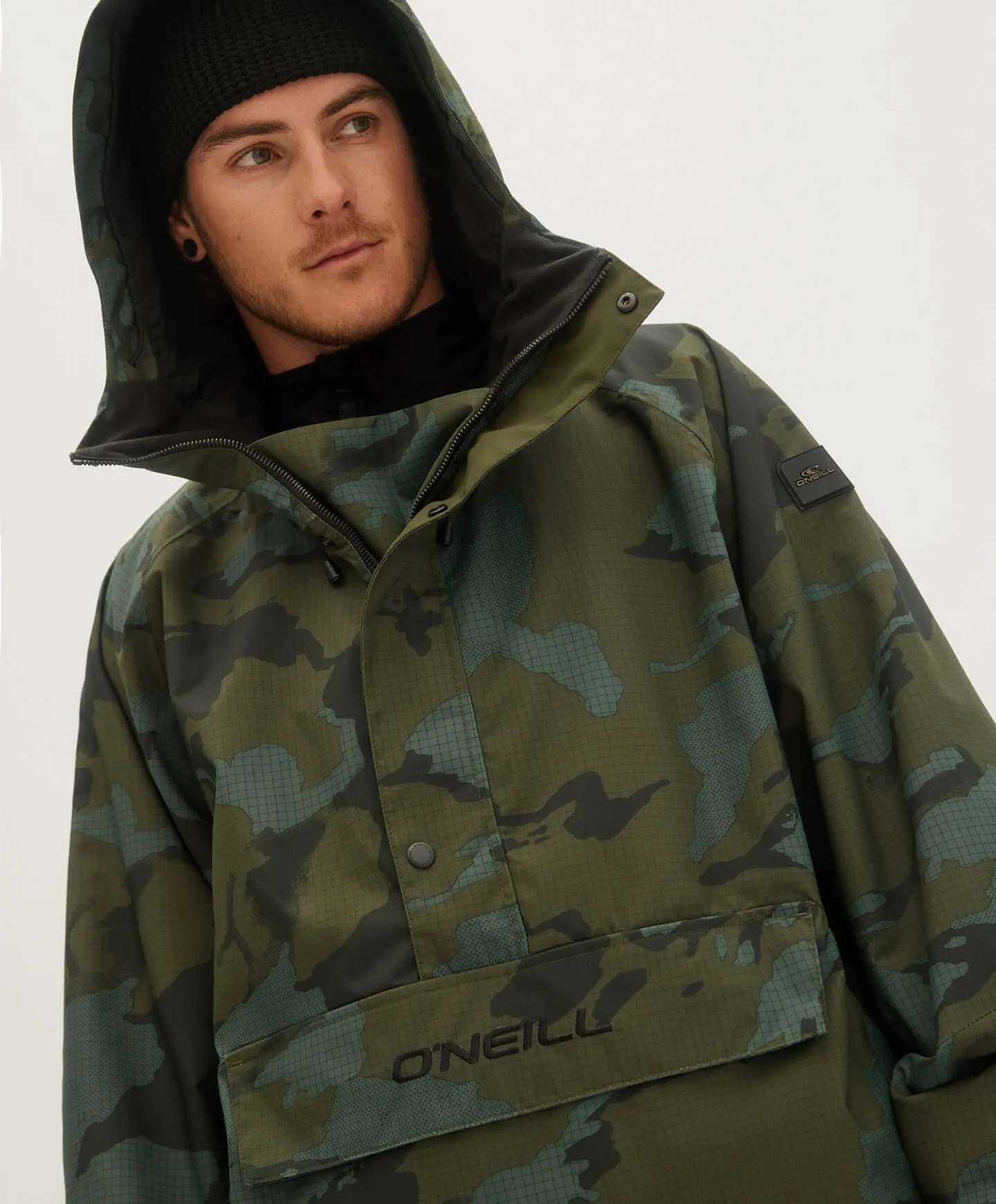 Men's Original Anorak Snow Jacket - Green AOP