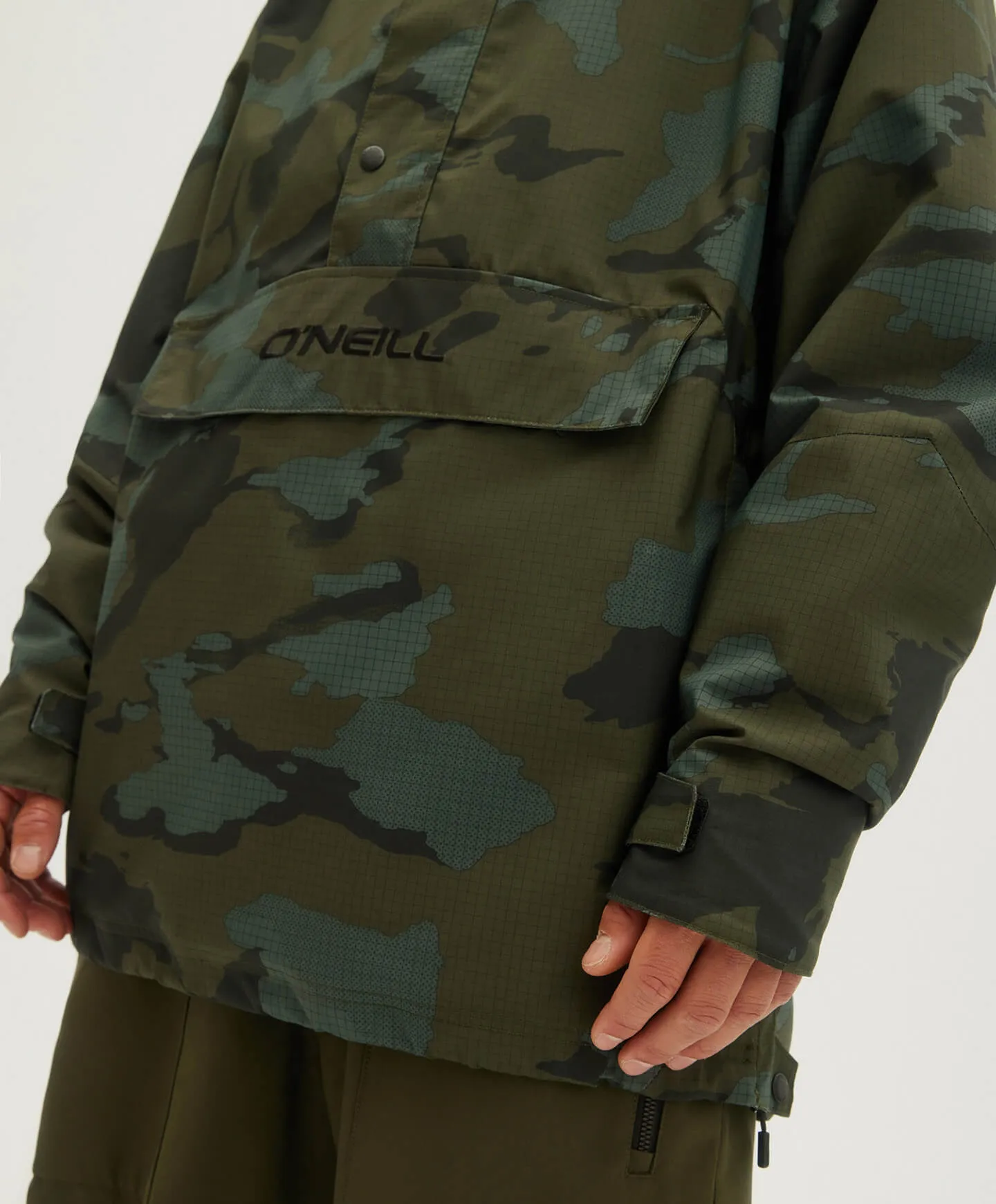 Men's Original Anorak Snow Jacket - Green AOP