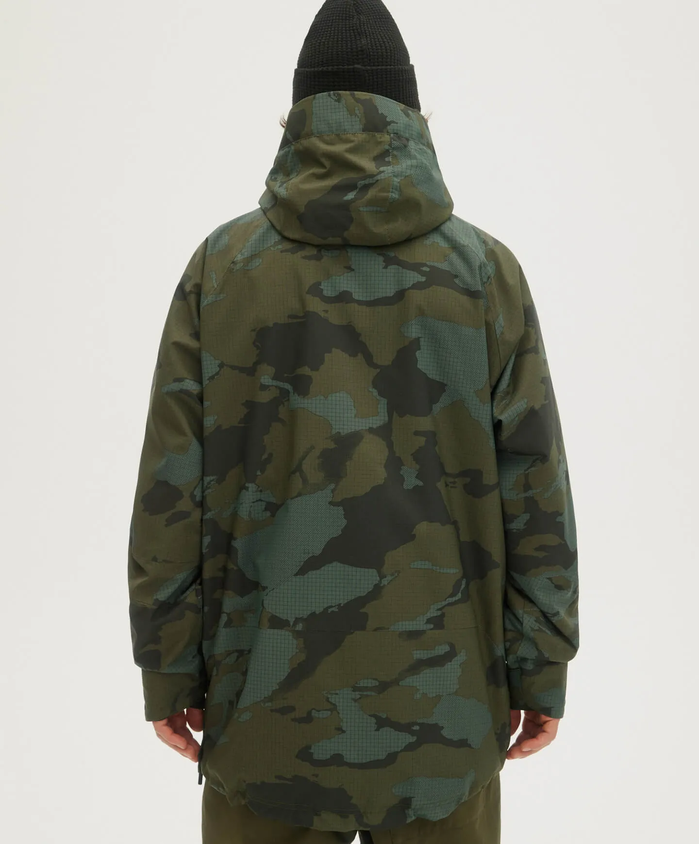 Men's Original Anorak Snow Jacket - Green AOP