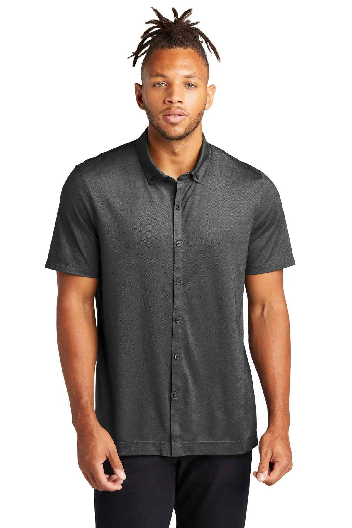 Mercer Mettle™ Stretch Pique Full-Button Polo MM1006