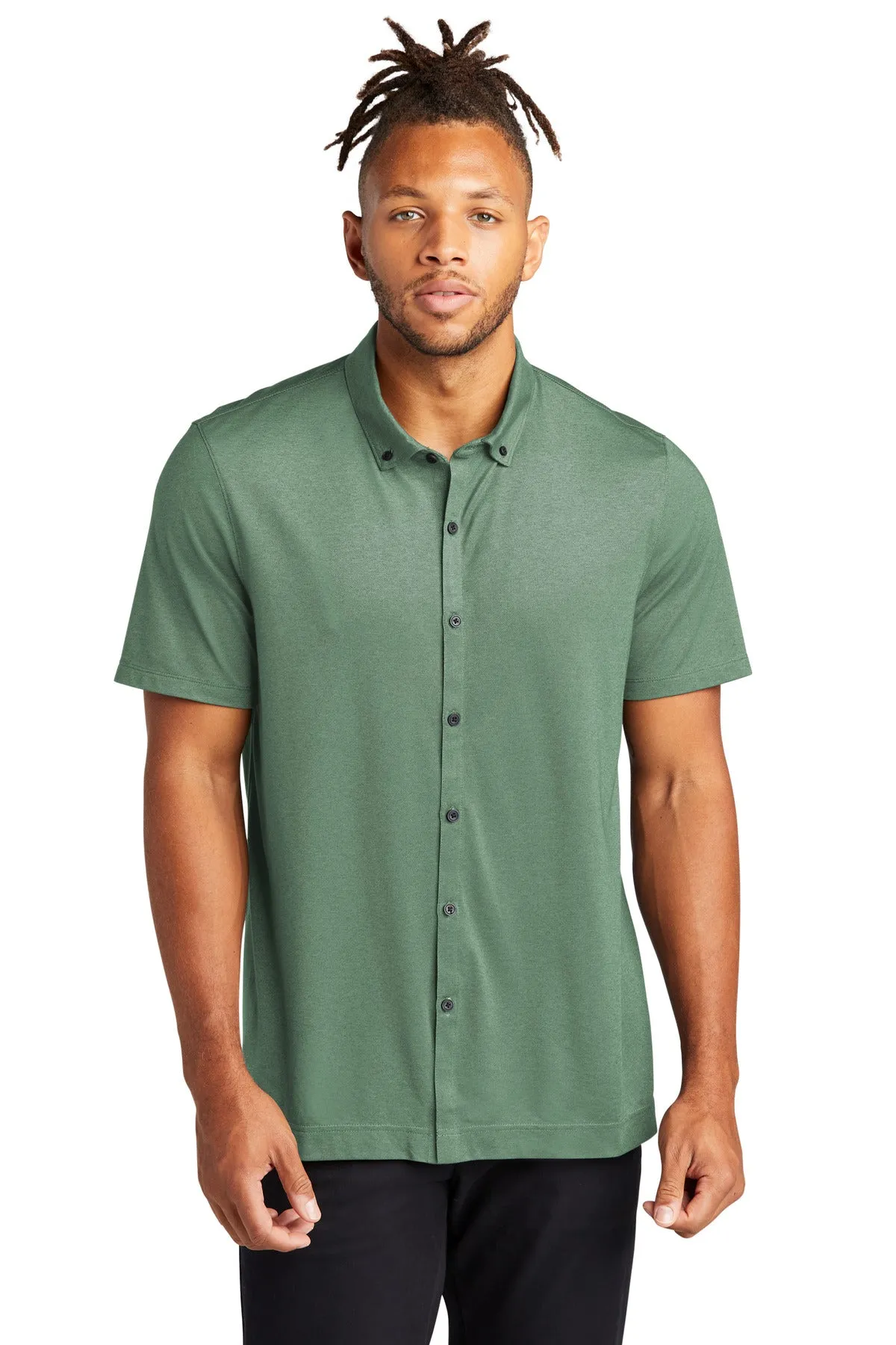 Mercer Mettle™ Stretch Pique Full-Button Polo MM1006