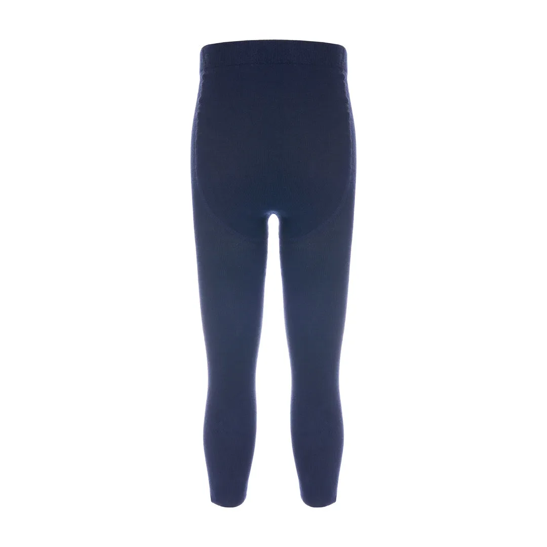 Navy Cotton Tights