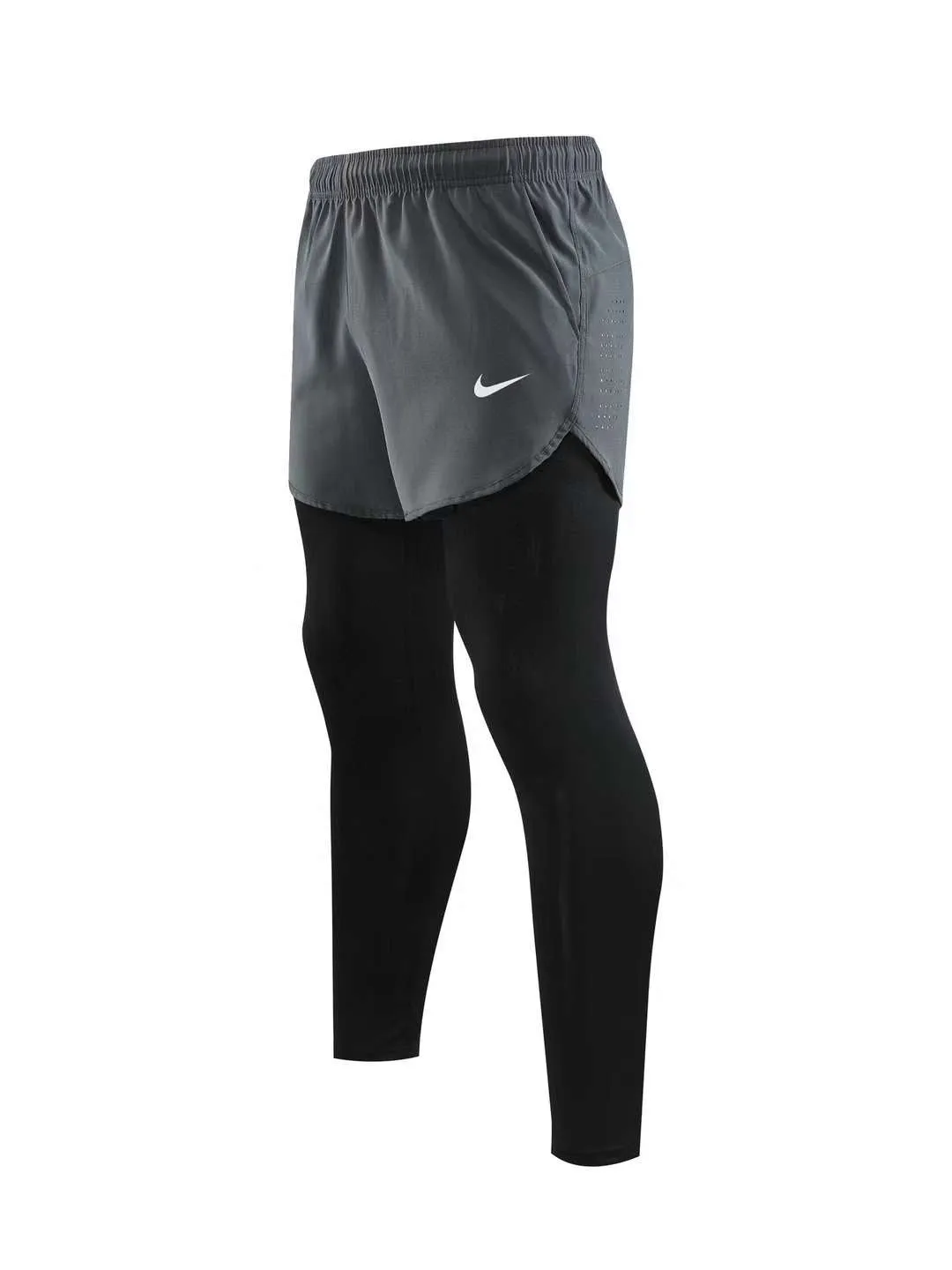 NIKE SHORTS WITH INBUILT LONG TIGHTS.