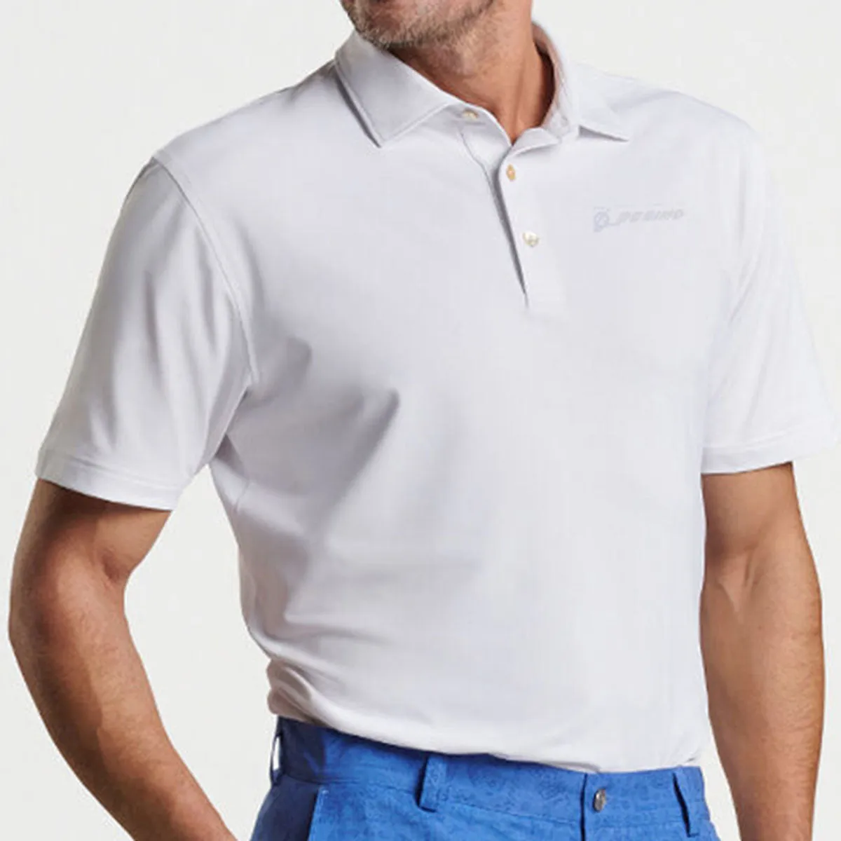 Peter Millar Boeing Men’s Solid Performance Mesh Polo