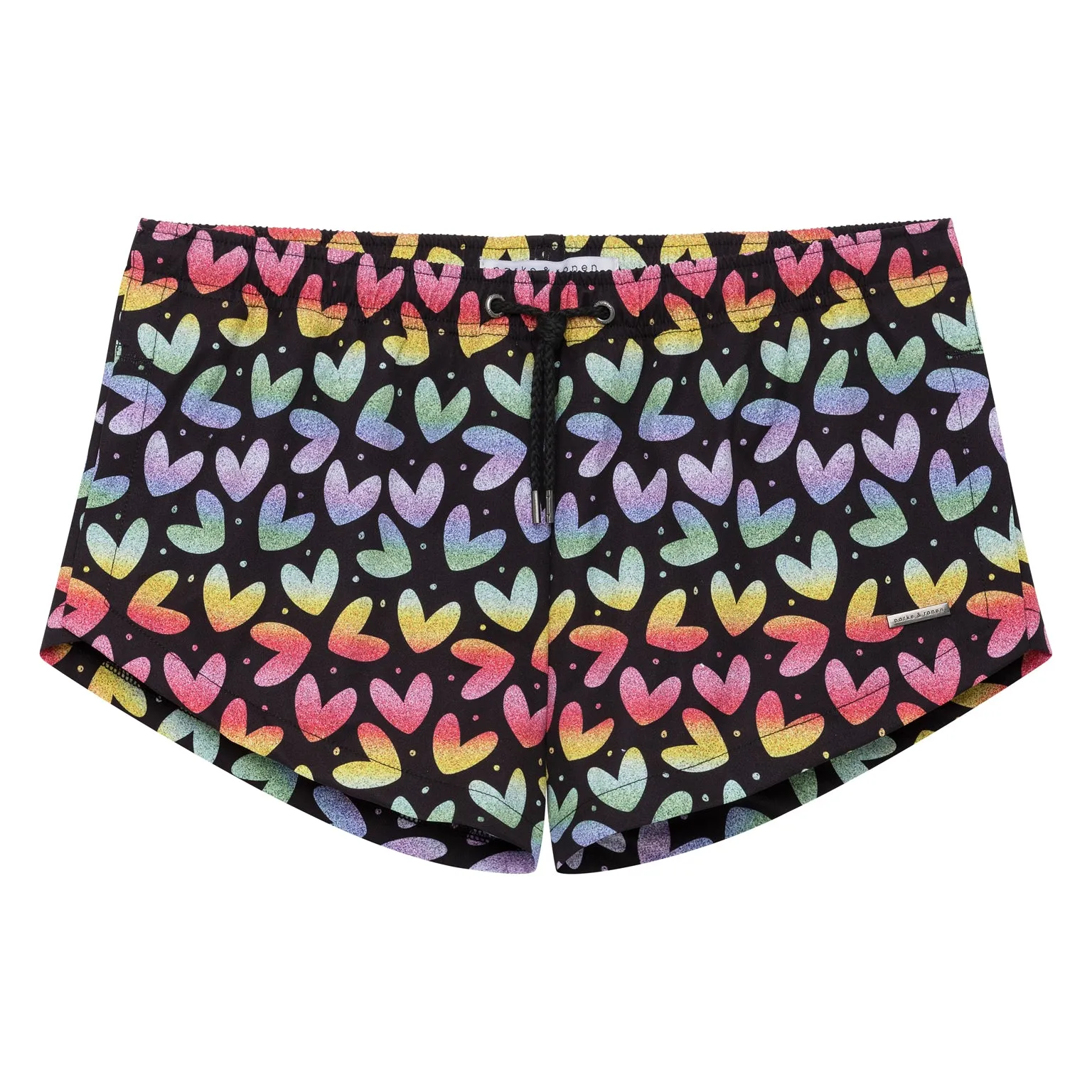 PRIDE EDITION- Black Heartbreaker Printed Aero Swim Short