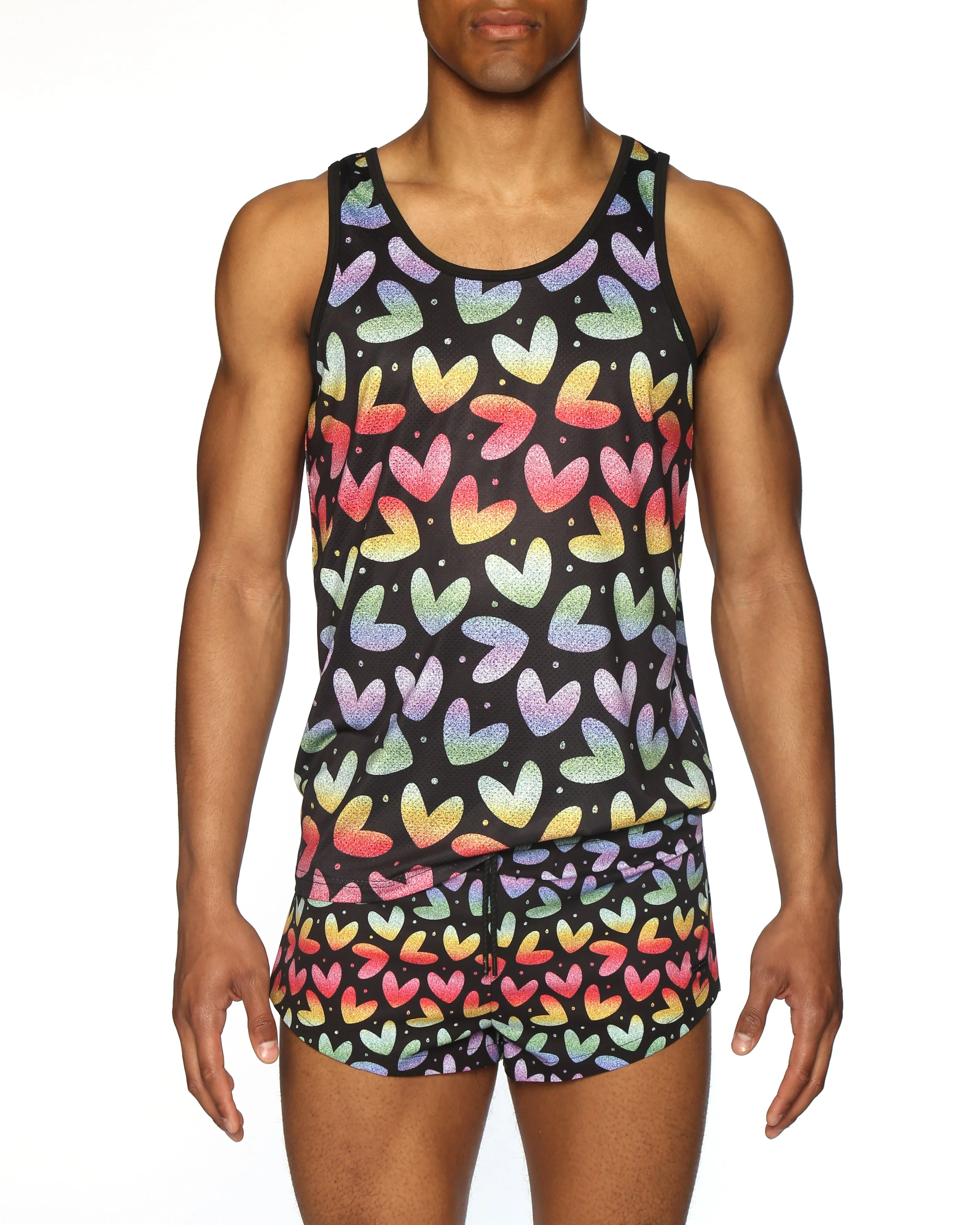 PRIDE EDITION- Black Heartbreaker Printed Aero Swim Short