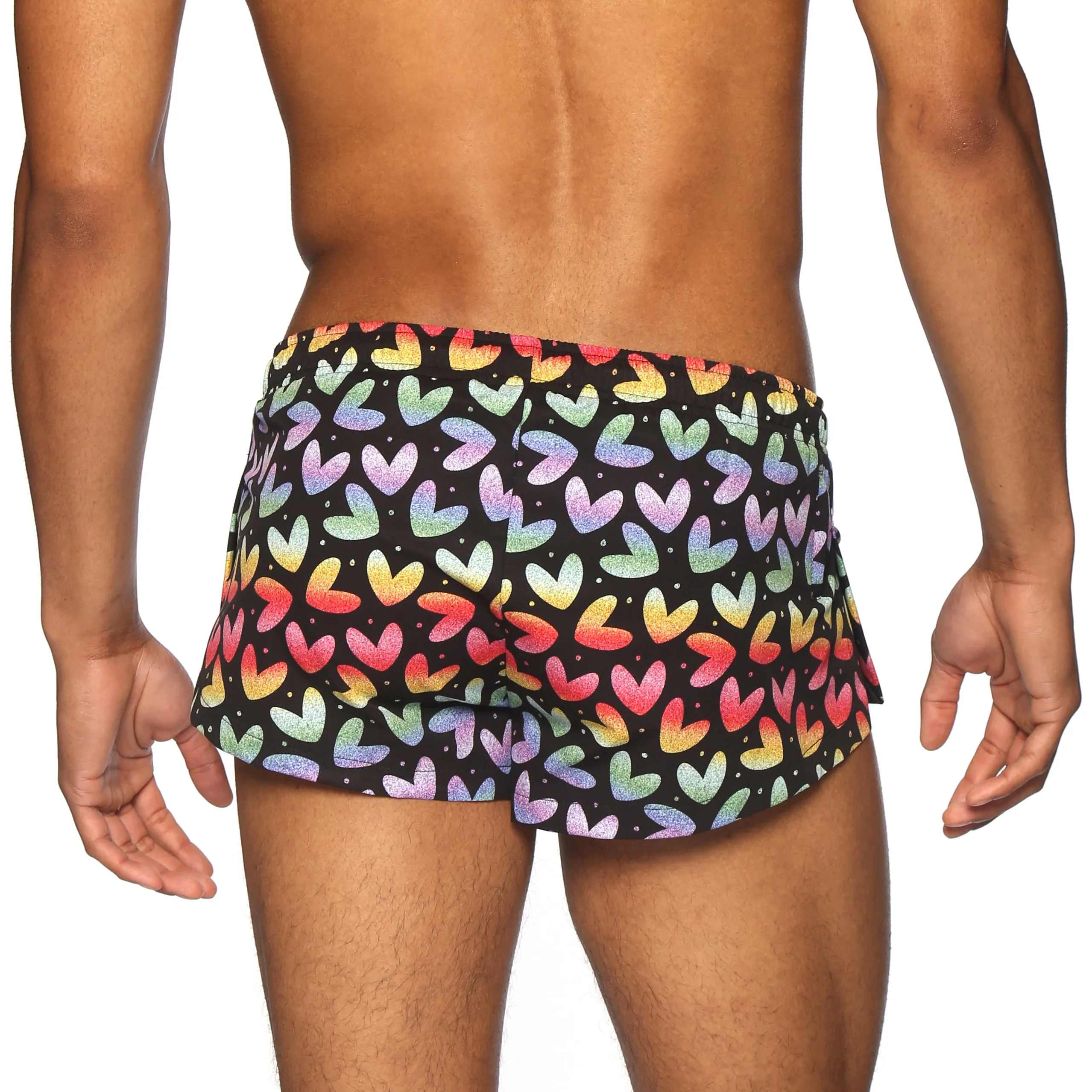 PRIDE EDITION- Black Heartbreaker Printed Aero Swim Short