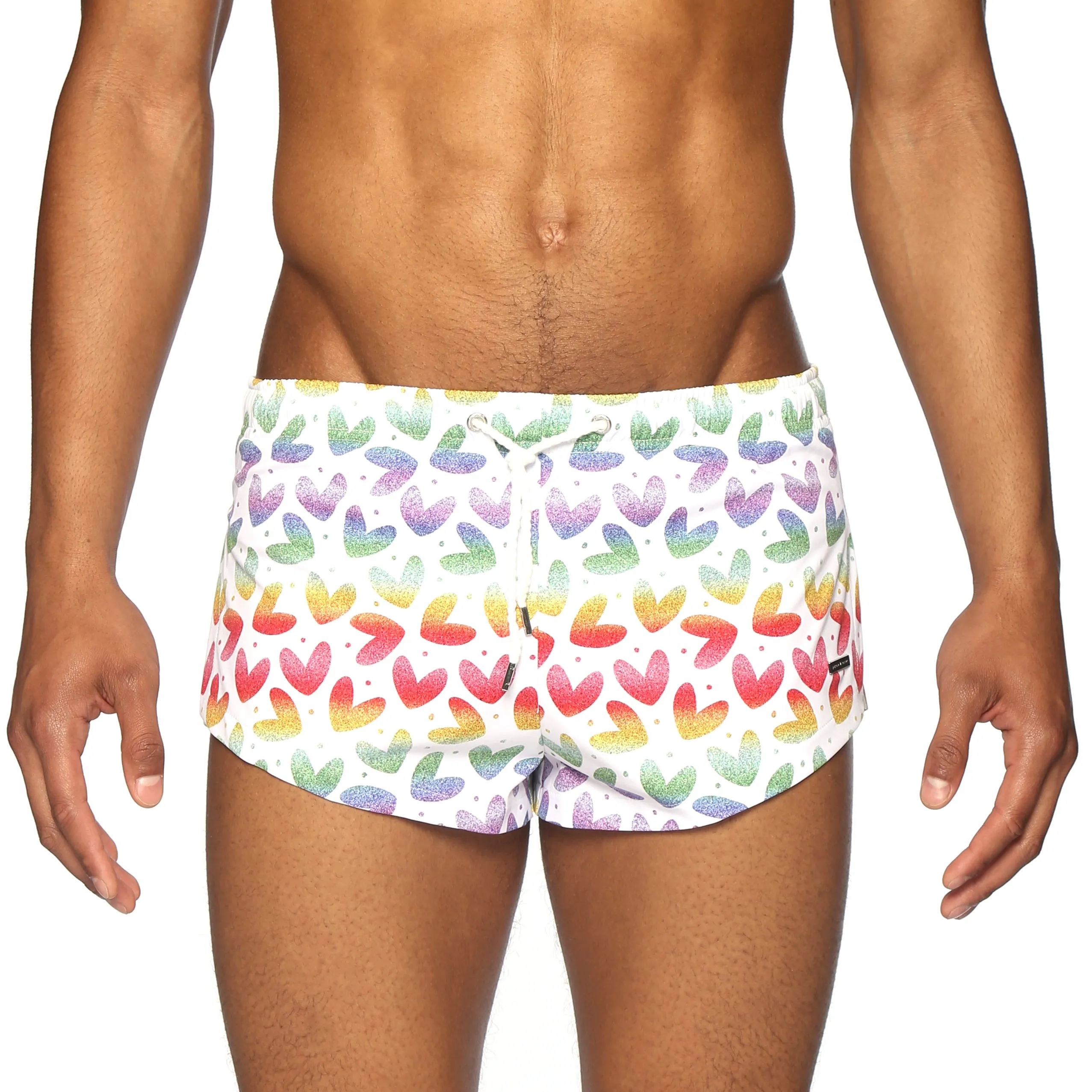 PRIDE EDITION- White Heartbreaker Printed Aero Swim Short