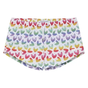 PRIDE EDITION- White Heartbreaker Printed Aero Swim Short