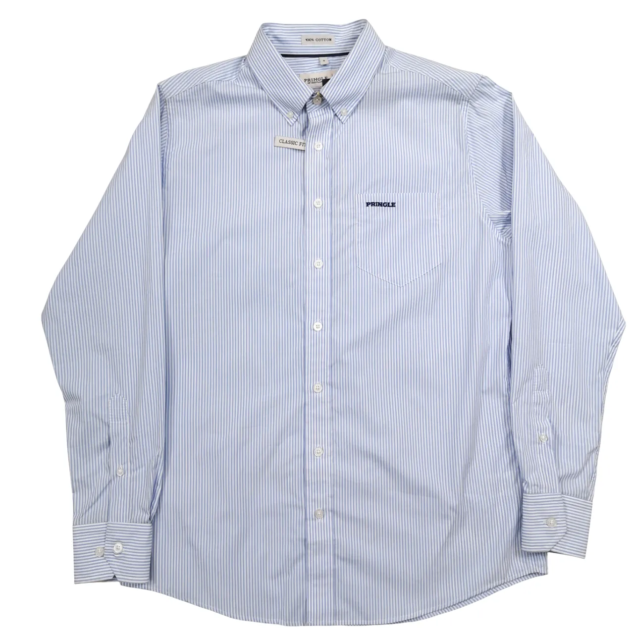 Pringle LS Plain Powder Blue Classic Shirt