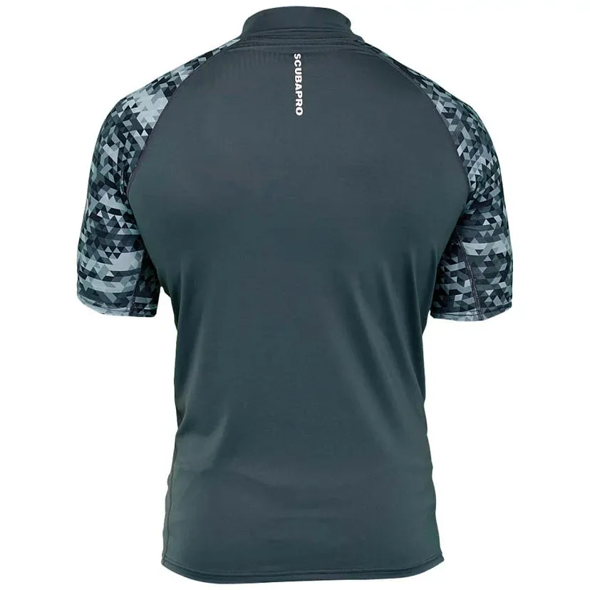 ScubaPro Graphite Rash Guard Mens, Short Sleeve (UPF50)