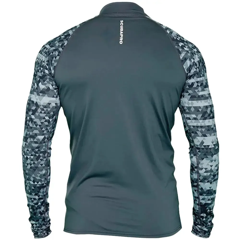 Scubapro UPF50 Long Sleeve Rash Guard - Mens Graphite